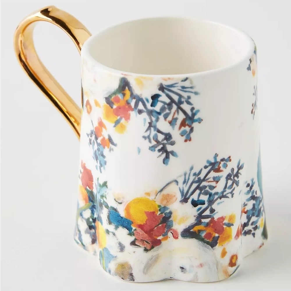 RARE Anthropologie Botanica Floral Mug Cup - Picture 6 of 8